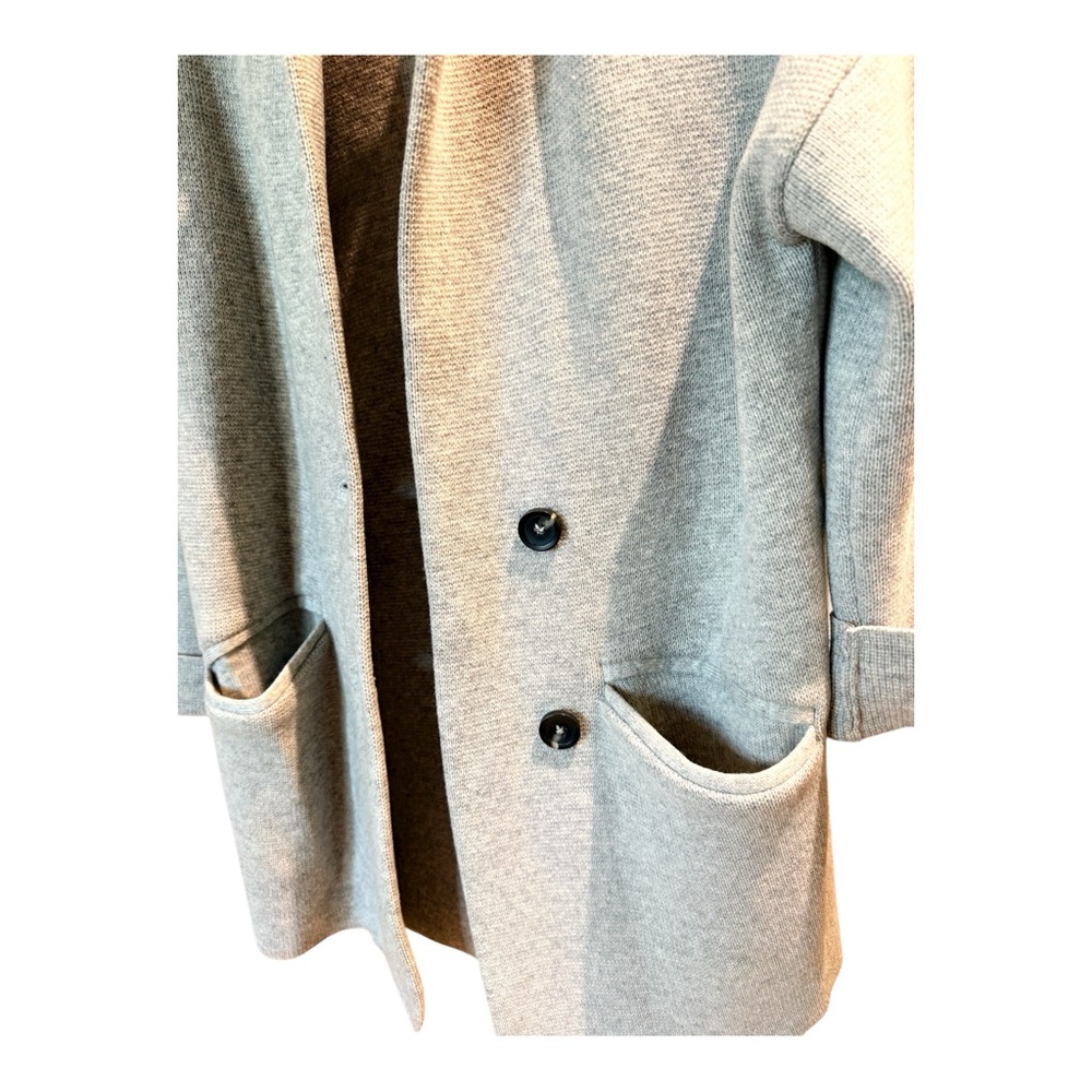 Madewell Gray Women's 100% Merino Wool Cardigan Sweater Coat - Picture 2 of 6